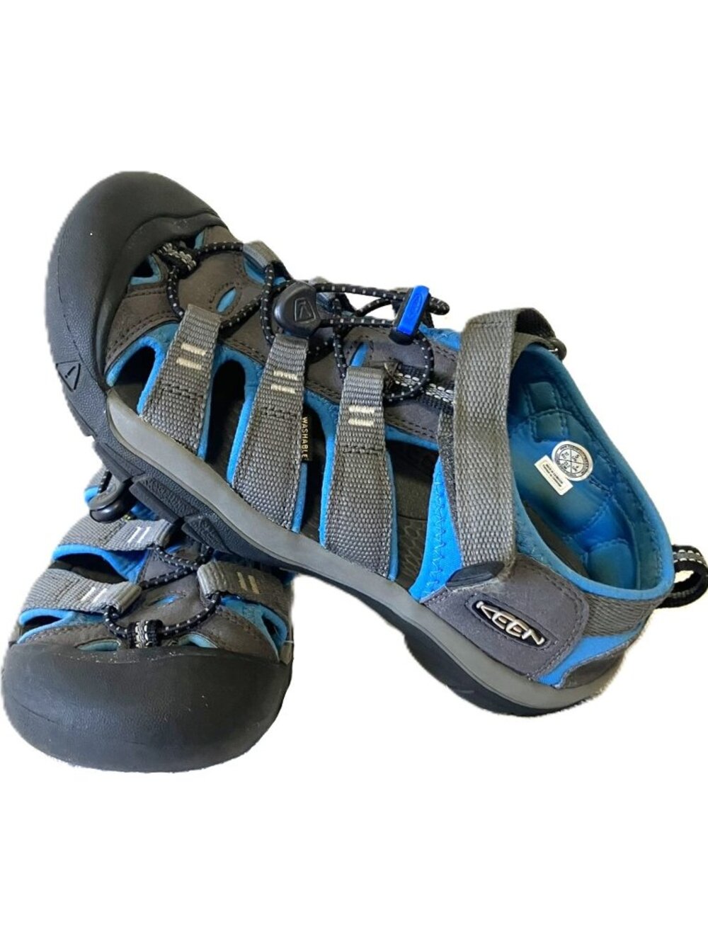 KEEN Newport H2 Waterproof Sandals Youth 5 / Fits Women's 7 Gray Blue
